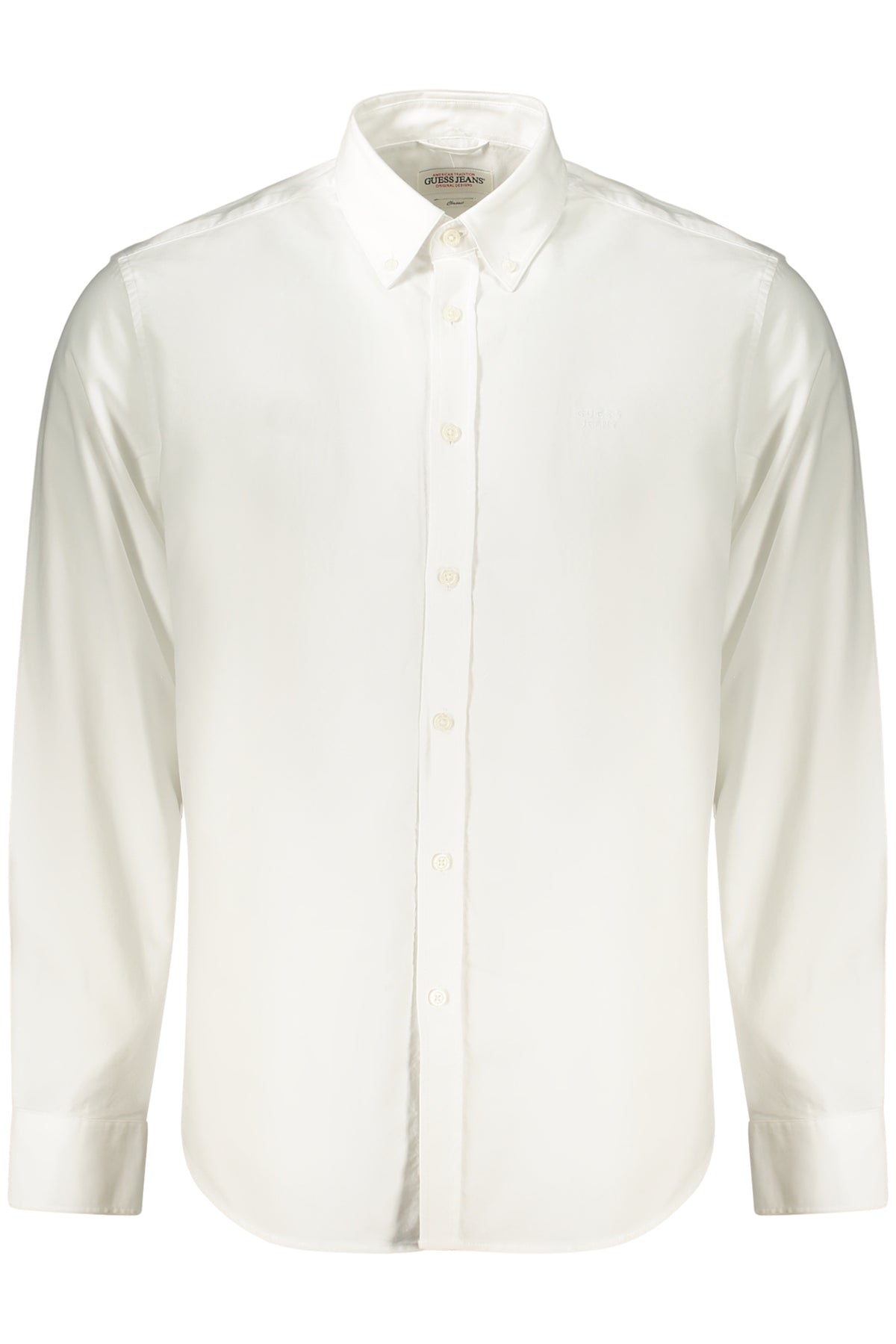 GUESS JEANS MEN'S LONG-SLEEVED SHIRT WHITE