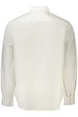 GUESS JEANS MEN'S LONG-SLEEVED SHIRT WHITE
