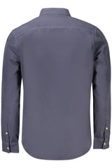 GUESS JEANS MEN'S LONG-SLEEVED SHIRT, BLUE