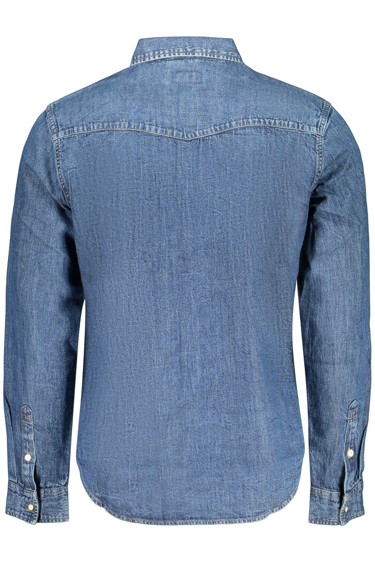 GUESS JEANS MEN'S LONG-SLEEVED SHIRT, BLUE