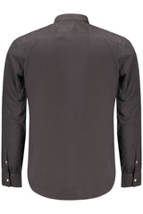 GUESS JEANS MEN'S LONG-SLEEVED SHIRT BLACK