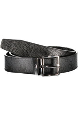 GUESS JEANS MEN'S GREY LEATHER BELT