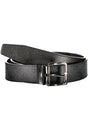 GUESS JEANS MEN'S GREY LEATHER BELT
