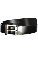 GUESS JEANS MEN'S BLACK LEATHER BELT