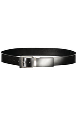 GUESS JEANS MEN'S BLACK LEATHER BELT