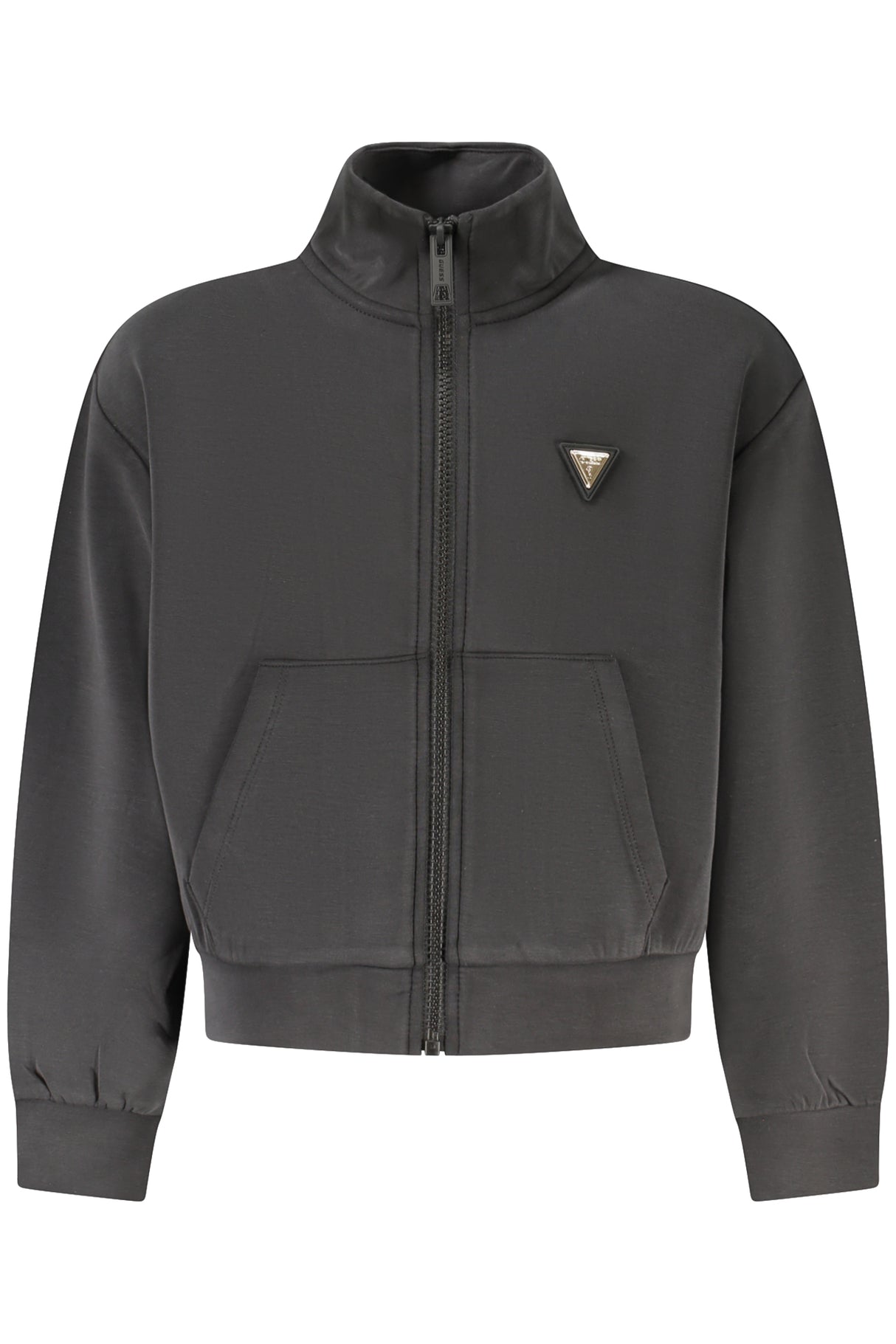 GUESS JEANS ZIP-UP SWEATSHIRT FOR GIRLS, BLACK