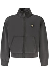 GUESS JEANS ZIP-UP SWEATSHIRT FOR GIRLS, BLACK