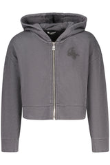 GUESS JEANS ZIP-UP SWEATSHIRT FOR GIRLS, BLACK