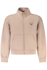 GUESS JEANS PINK ZIP-UP SWEATSHIRT FOR GIRLS