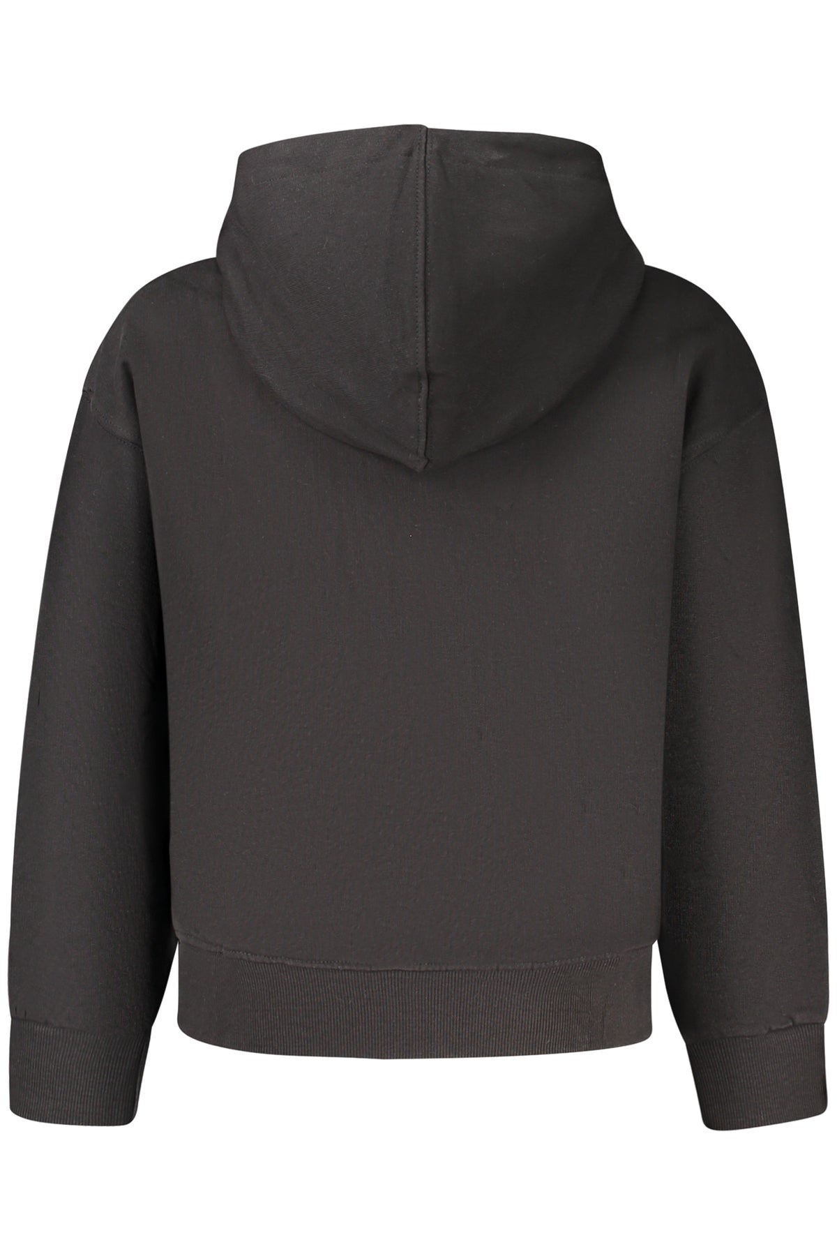 GUESS JEANS KIDS' BLACK ZIP-UP SWEATSHIRT