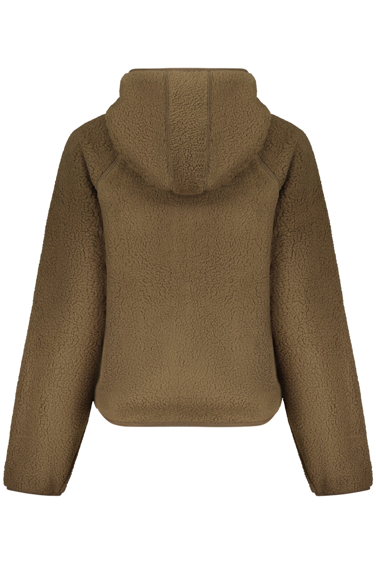 GUESS JEANS WOMEN'S BROWN ZIP-UP SWEATSHIRT