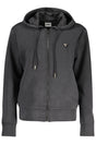 GUESS JEANS WOMEN'S ZIP-UP SWEATSHIRT BLACK