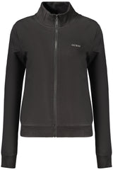 GUESS JEANS WOMEN'S BLACK ZIP-UP SWEATSHIRT