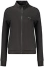 GUESS JEANS WOMEN'S BLACK ZIP-UP SWEATSHIRT