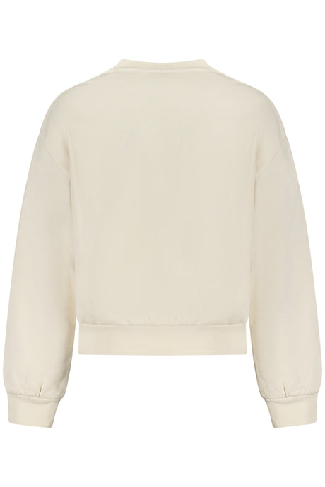 GUESS JEANS ZIP-UP SWEATSHIRT FOR GIRLS, WHITE