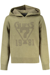 GUESS JEANS CHILDREN'S GREEN ZIP-UP SWEATSHIRT