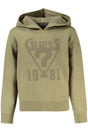 GUESS JEANS CHILDREN'S GREEN ZIP-UP SWEATSHIRT