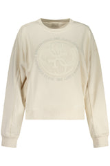 GUESS JEANS WOMEN'S WHITE ZIP-UP SWEATSHIRT