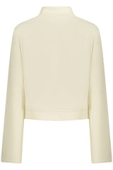 GUESS JEANS WOMEN'S WHITE ZIP-UP SWEATSHIRT