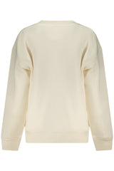 GUESS JEANS WOMEN'S WHITE ZIP-UP SWEATSHIRT