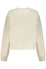 GUESS JEANS WOMEN'S WHITE ZIP-UP SWEATSHIRT