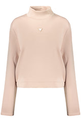 GUESS JEANS WOMEN'S PINK ZIP-UP SWEATSHIRT