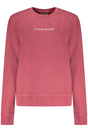 GUESS JEANS WOMEN'S RED ZIP-UP SWEATSHIRT