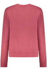 GUESS JEANS WOMEN'S RED ZIP-UP SWEATSHIRT