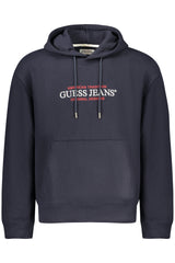 GUESS JEANS MEN'S BLUE ZIP-UP SWEATSHIRT