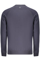 GUESS JEANS MEN'S BLUE ZIP-UP SWEATSHIRT