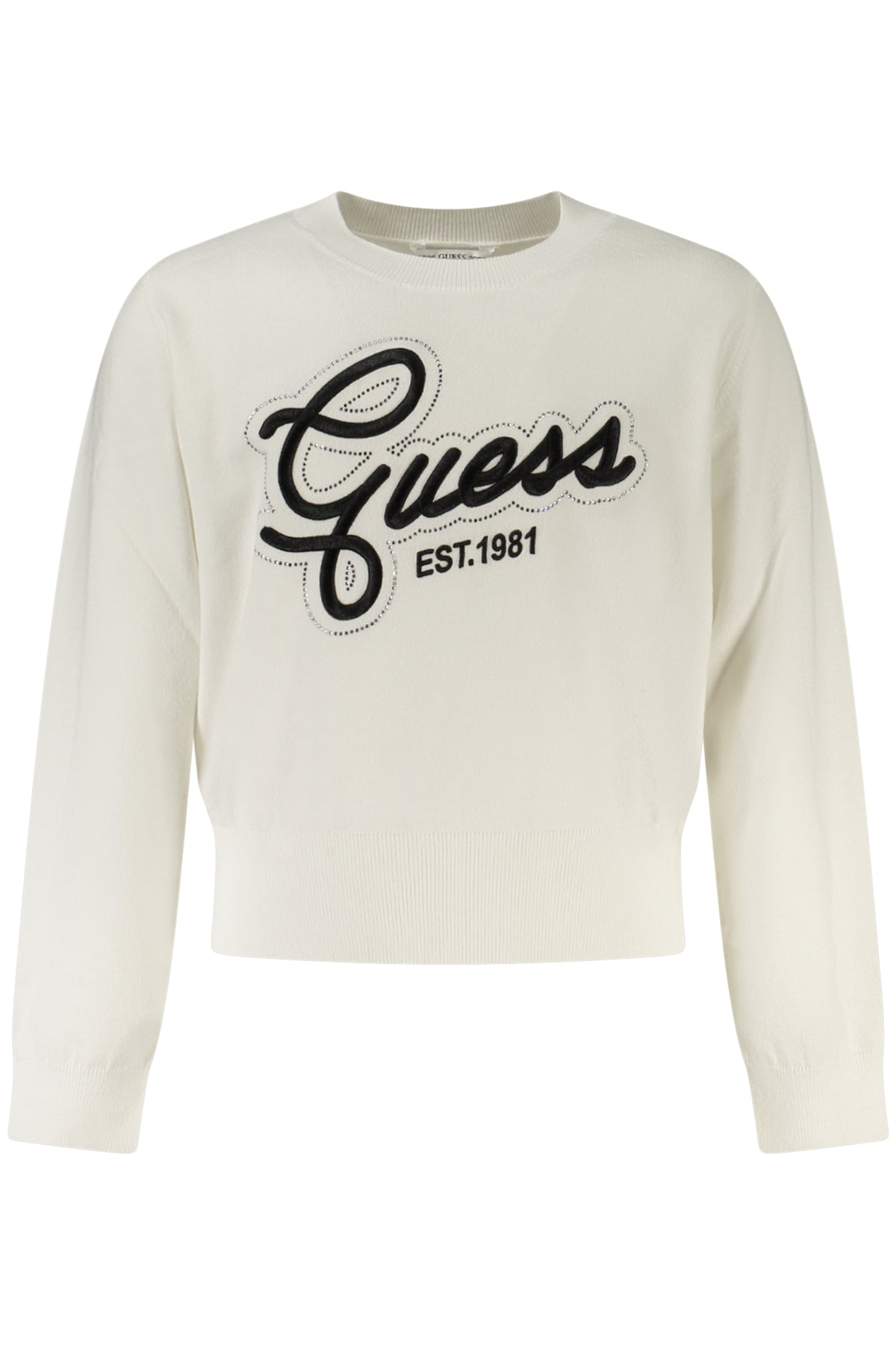 GUESS JEANS WHITE SWEATER FOR GIRLS