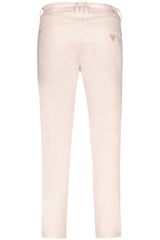 GUESS JEANS WOMEN'S PINK TROUSERS
