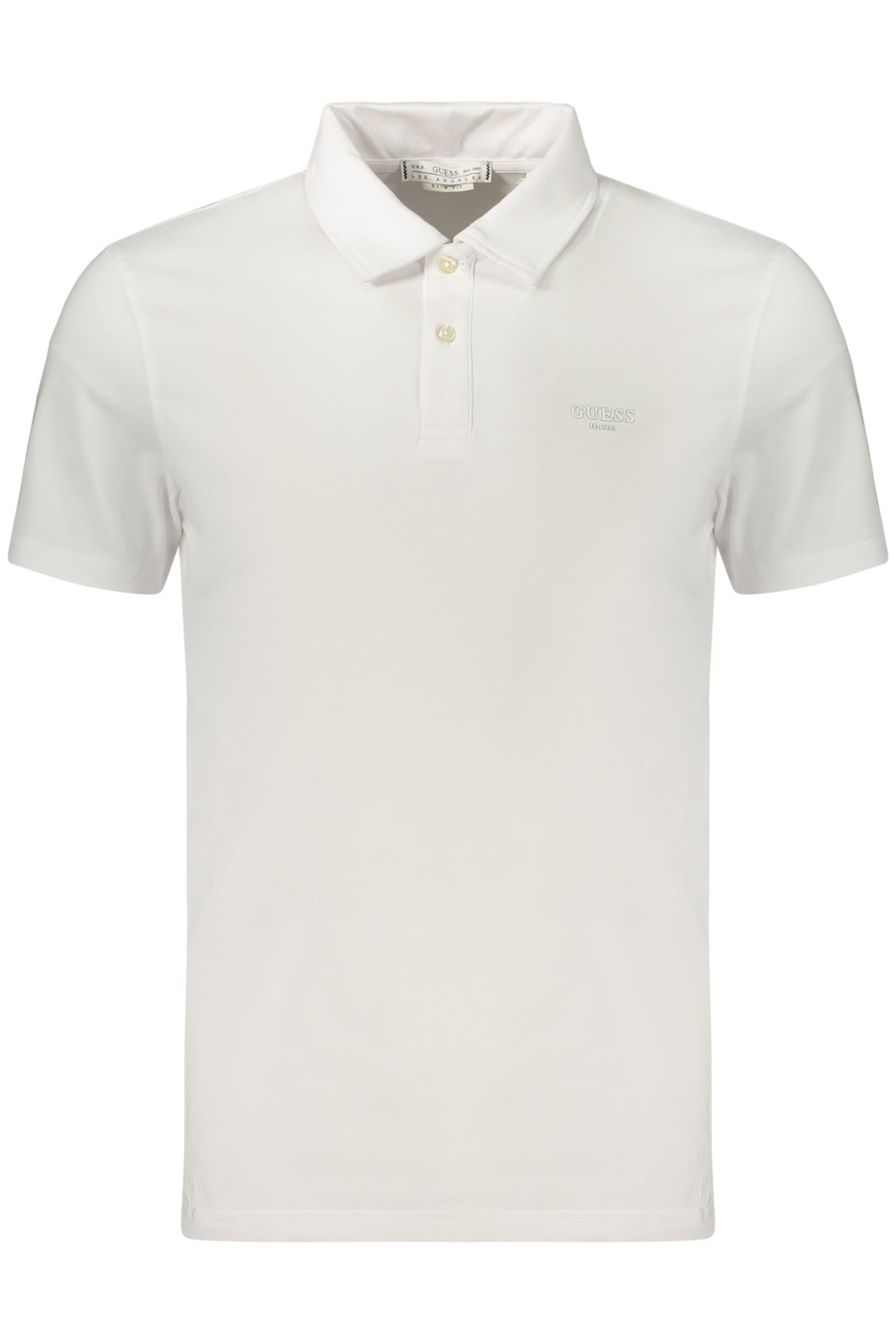 GUESS JEANS MEN'S SHORT-SLEEVED POLO SHIRT WHITE