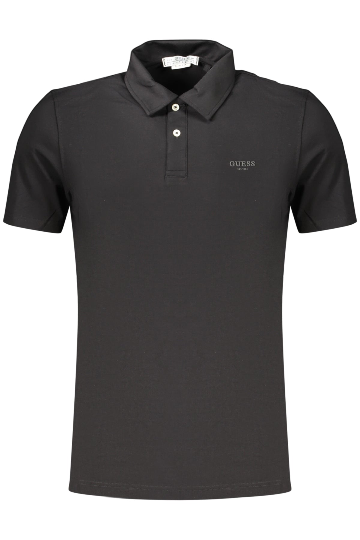 GUESS JEANS MEN'S SHORT-SLEEVE POLO SHIRT BLACK