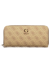 GUESS JEANS WOMEN'S BEIGE WALLET