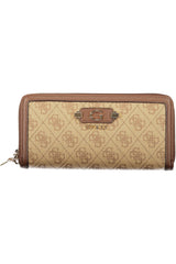 GUESS JEANS WOMEN'S BEIGE WALLET