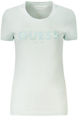 GUESS JEANS WOMEN'S SHORT-SLEEVED T-SHIRT, BLUE