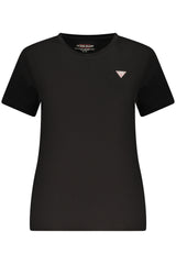 GUESS JEANS WOMEN'S SHORT-SLEEVED T-SHIRT BLACK