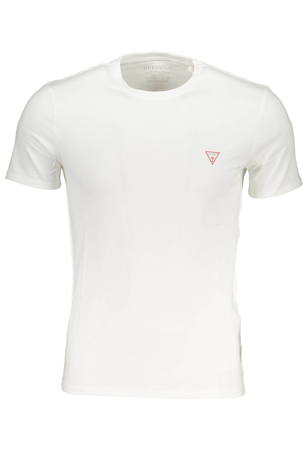 GUESS JEANS WHITE MEN'S SHORT SLEEVED T-SHIRT