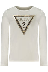 GUESS JEANS LONG-SLEEVED T-SHIRT FOR GIRLS, WHITE