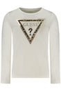 GUESS JEANS LONG-SLEEVED T-SHIRT FOR GIRLS, WHITE