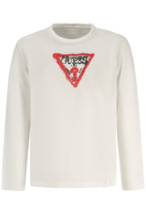 GUESS JEANS LONG-SLEEVED T-SHIRT FOR CHILDREN, WHITE