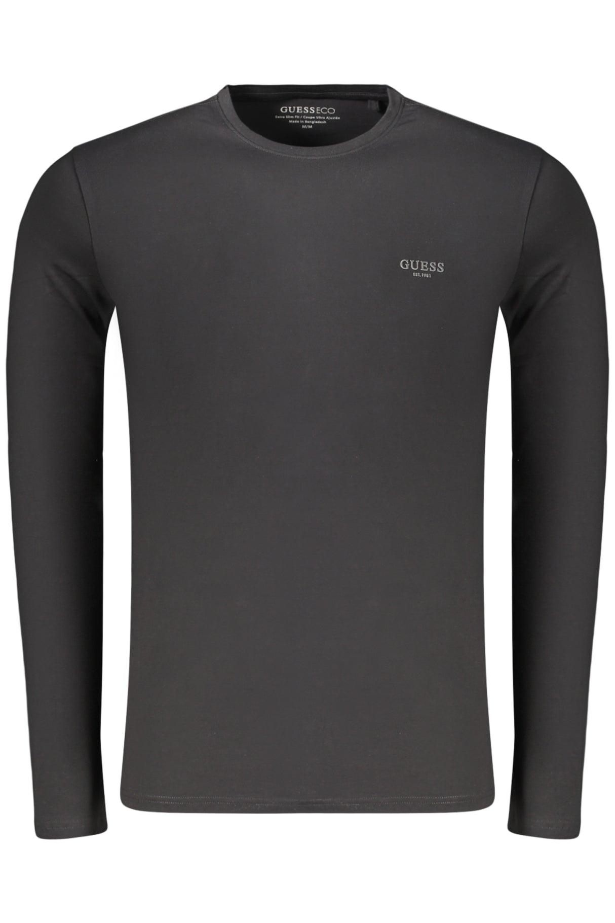 GUESS JEANS MEN'S LONG-SLEEVED T-SHIRT BLACK