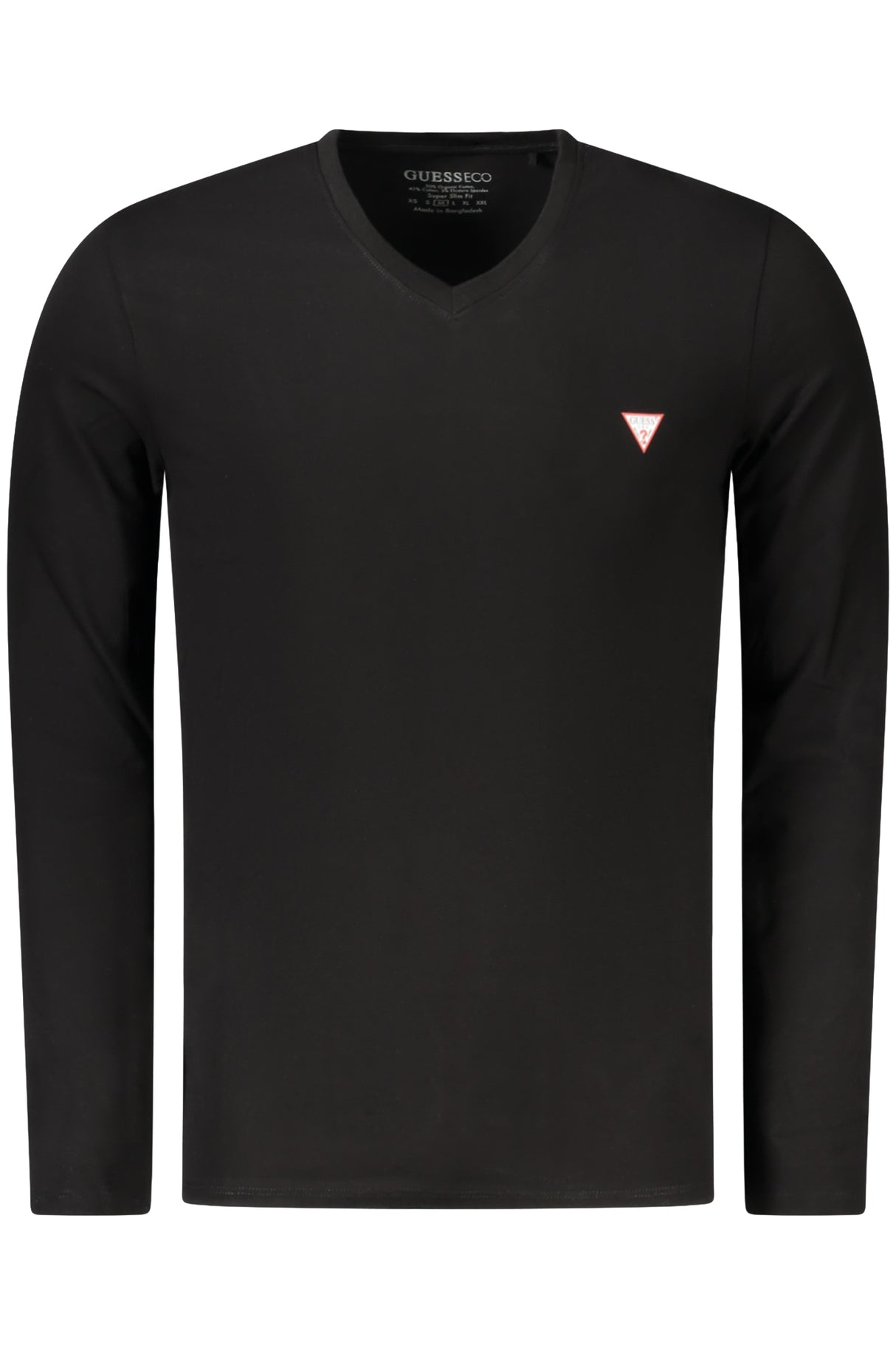 GUESS JEANS LONG SLEEVE T-SHIRT MEN BLACK