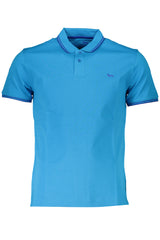 HARMONT & BLAINE MEN'S BLUE SHORT SLEEVED POLO SHIRT