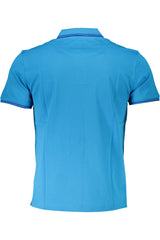 HARMONT & BLAINE MEN'S BLUE SHORT SLEEVED POLO SHIRT