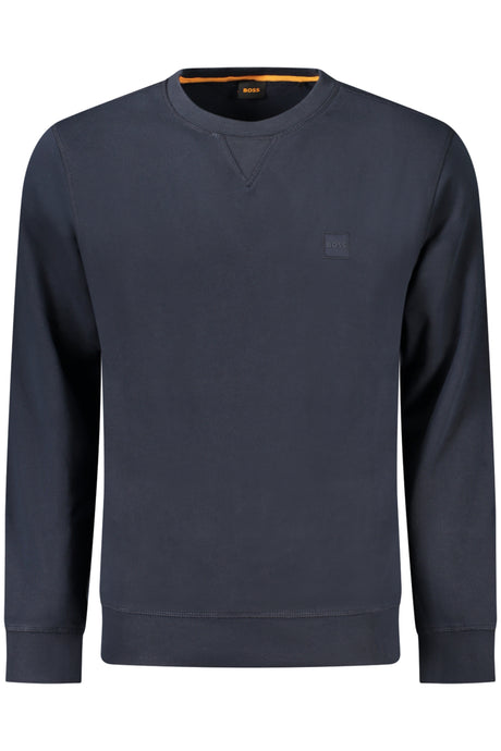 HUGO BOSS MEN'S ZIP-UP SWEATSHIRT BLUE