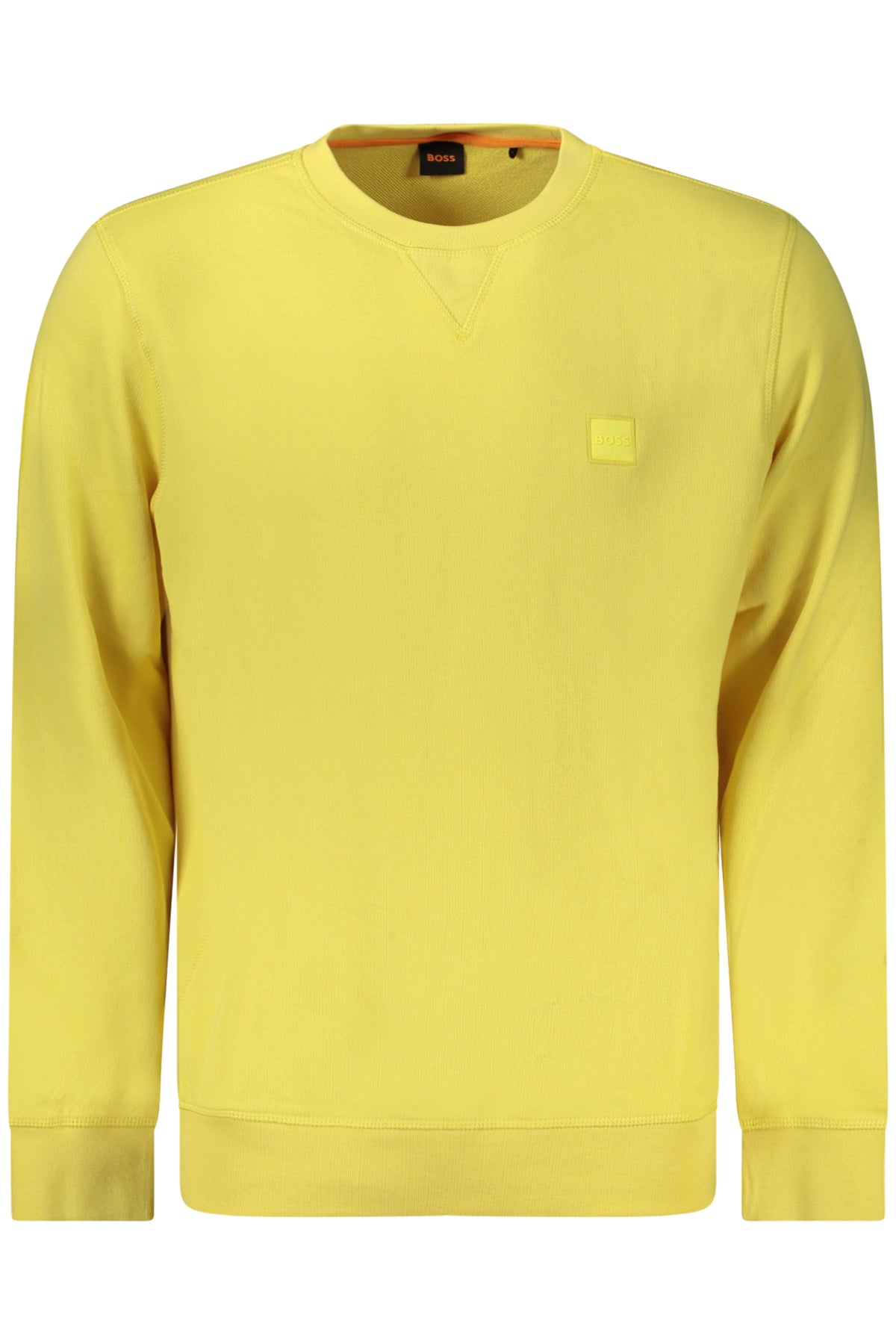 HUGO BOSS MEN'S ZIP-UP SWEATSHIRT YELLOW