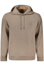 HUGO BOSS MEN'S ZIP-FREE SWEATSHIRT BROWN