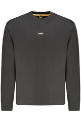 HUGO BOSS MEN'S BLACK ZIP-UP SWEATSHIRT